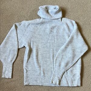 Quince Light Gray alpaca blend Turtleneck Sweater